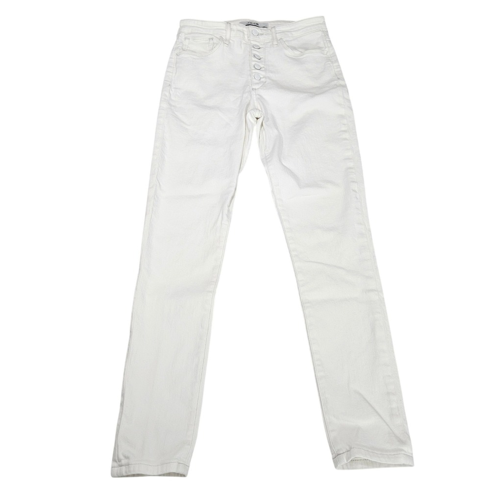 Joes Jeans Womens White High Rise Skinny Ankle Button Fly Denim Jeans Size 27